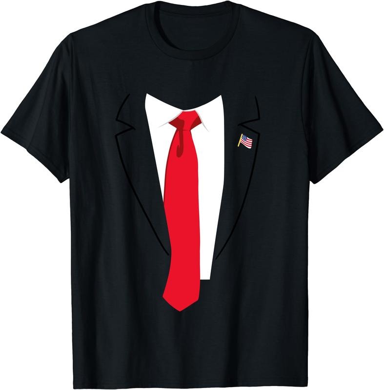 Funny President Trump Suit Instant Costume T-Shirt | Unisex Cotton Tee Gift, Size S-5XL Hoodie Sweatshirt | PrintMintTees.com