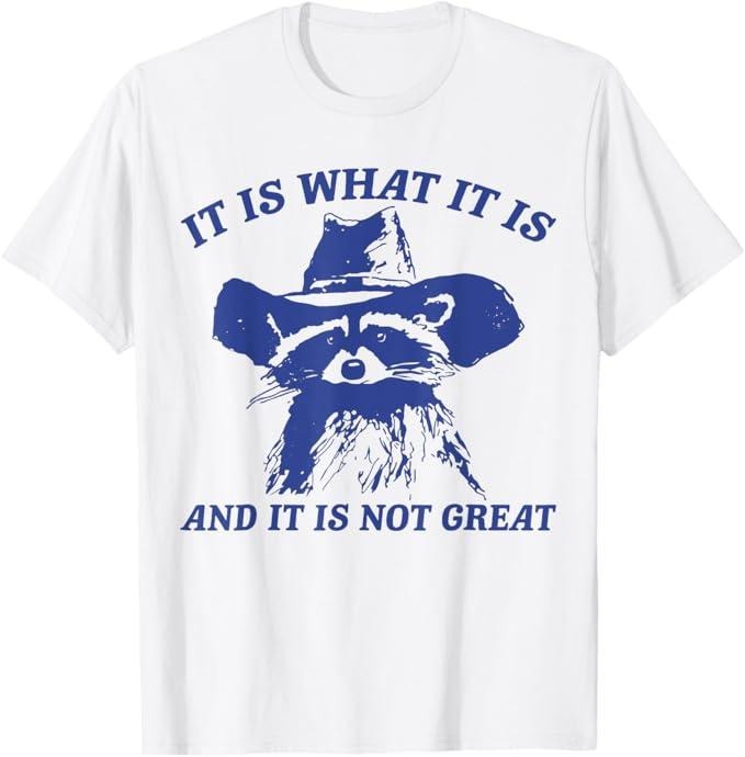 Funny Raccoon Shirt Funny Raccoon Retro Is What Is Is Not Great Funny Available Size S 5XL Vintage Raccoon Shirt Hoodie Sweatshirt