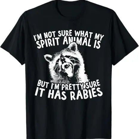 Funny Raccoon Shirt, Funny Raccoon Spirit Animal T-Shirt For Men