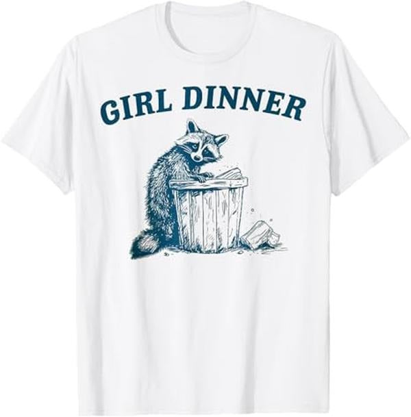 Funny Raccoon Shirt, Funny Trash Panda Girl Dinner Funny T-Shirt For Men