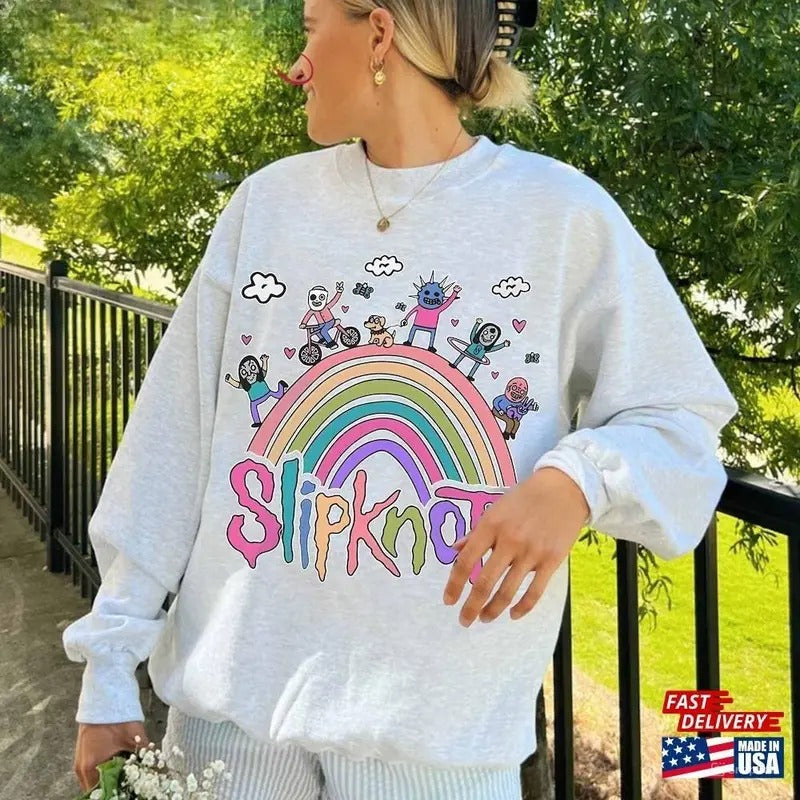 Funny Rainbow Slipknot Vintage Sweatshirt Happy Together Classic Sweaters Shirt Hoodie | PrintMintTees.com