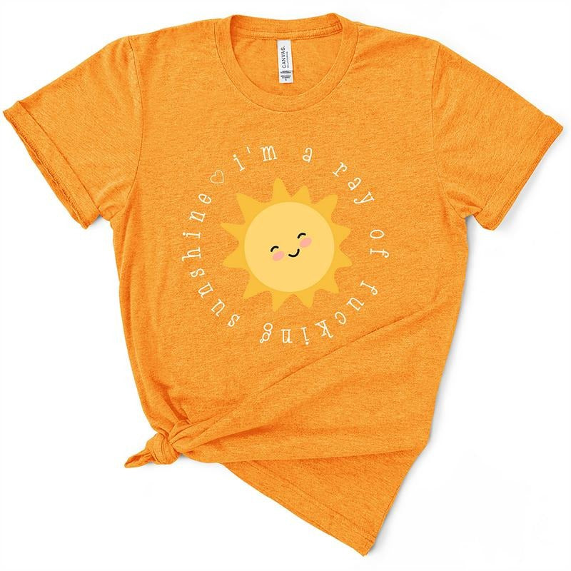 Funny Ray Of Fking Sunshine TShirt - Casual Summer Top Hoodie Sweatshirt | PrintMintTees.com