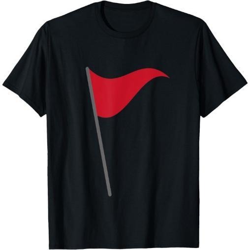Funny Red Flag Warning Halloween Costume T-Shirt Made in USA Hoodie Sweatshirt | PrintMintTees.com