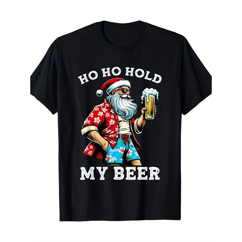 Funny Santa with sunglasses and beer in his July Christmas T-shirt made in usa Hoodie Sweatshirt | PrintMintTees.com