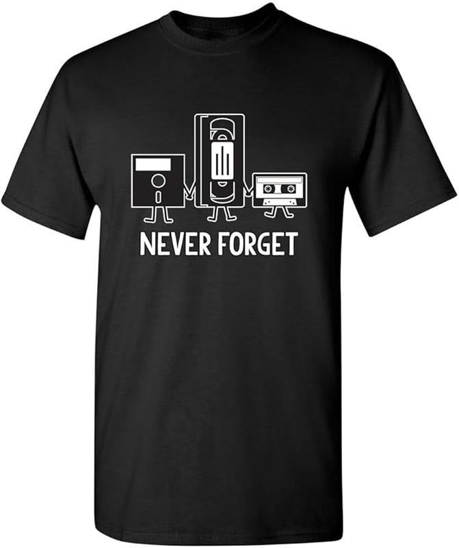Funny Sarcastic Engineering Gift Shirt, Never Forget Cassette Tape Gamer Old School T-Shirt