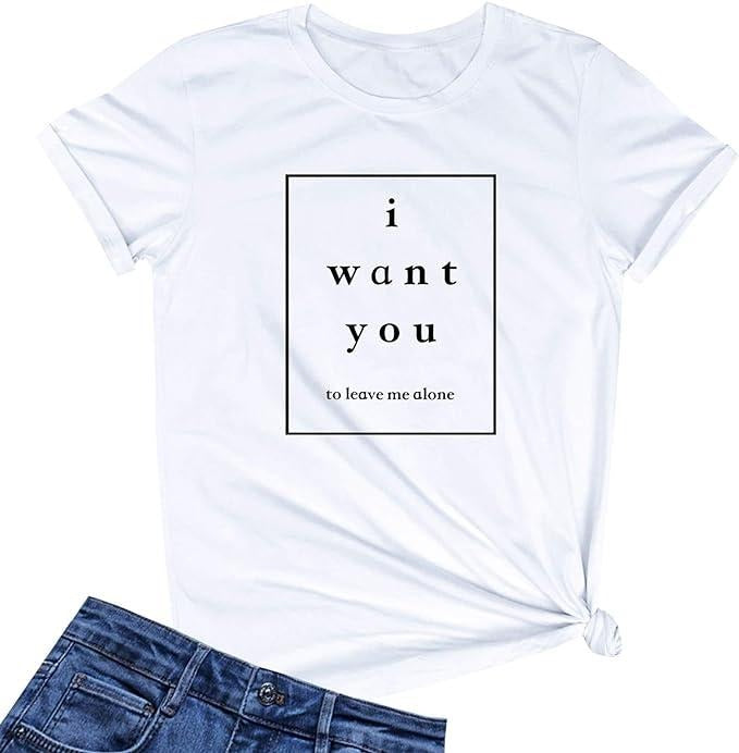 Funny Sarcastic Shirts For Women, Funny Graphic T Shirt Cute Short Sleeve Tees Tops Womenswear Casual Cotton Hoodie...