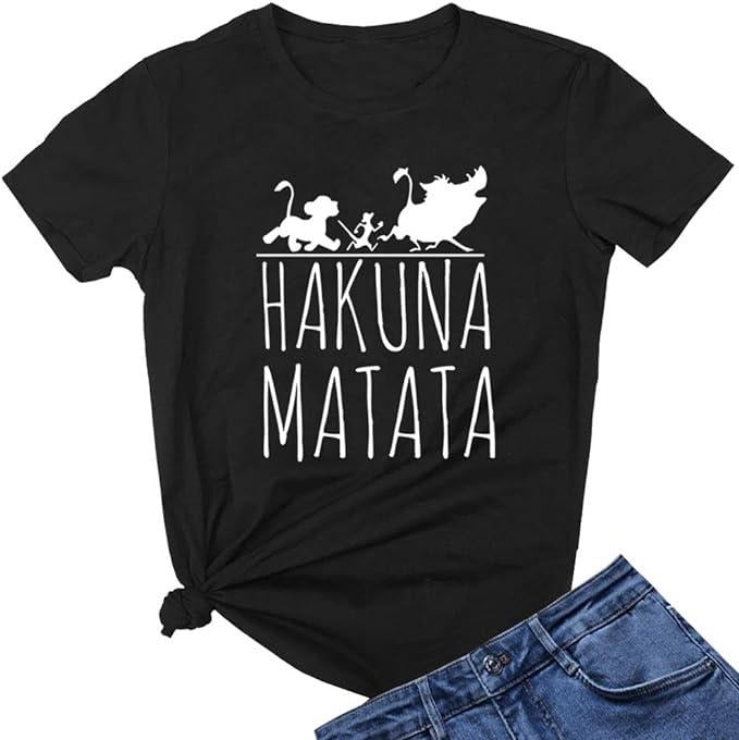 Funny Shirts Hakuna Printed Cute Funny Womenswear Casual Cotton T-Shirts, Hoodie, Sweatshirt