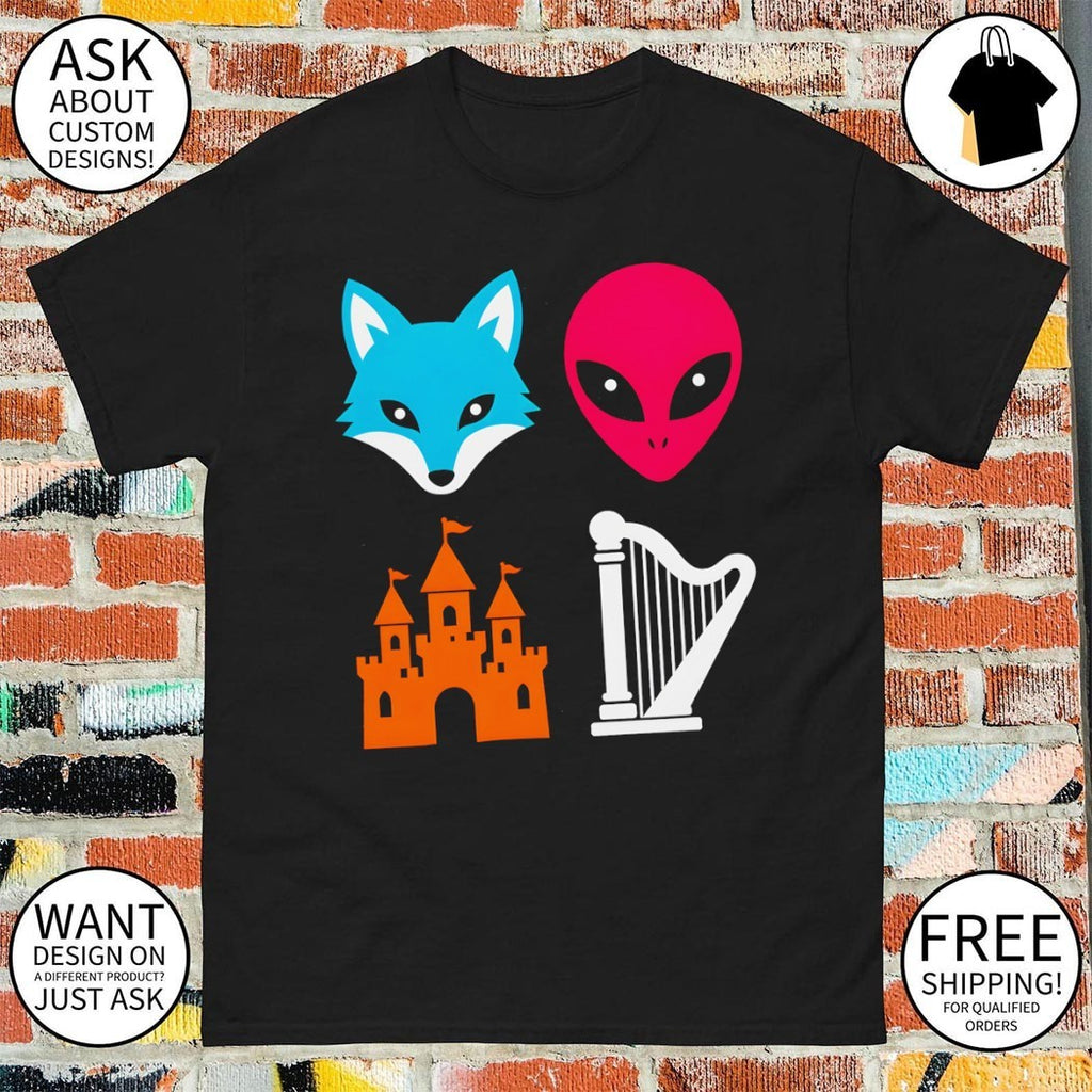Funny Spurs Fox Alien Castle Harper Basketball Meme shirt