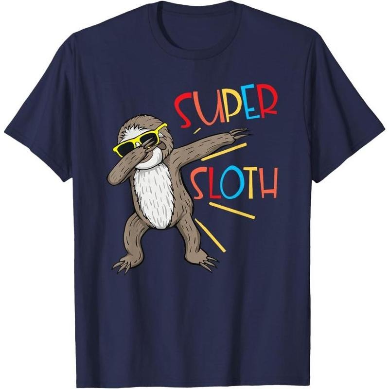 Funny Super Sloth Superhero Dabbing Dance Move Dab For Kids T-Shirt Made in USA Hoodie Sweatshirt | PrintMintTees.com