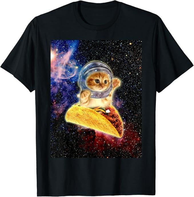 Funny Taco Shirts, Gifts For Mexican Food Lovers, Crazy Space Taco Cat Funny T-Shirt Menswear Top Casual Classic Hoodie,...