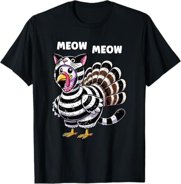 Funny Thanksgiving Shirts Funny Thanksgiving Cat Turkey Cat Turkey Menswear Top Shirt Hoodie Sweatshirt