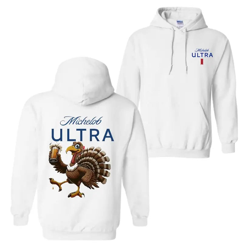 Funny Thanksgiving Turkey Basted - Michelob Ultra Hoodie, T-Shirt For Men For Women Sweatshirt | PrintMintTees.com