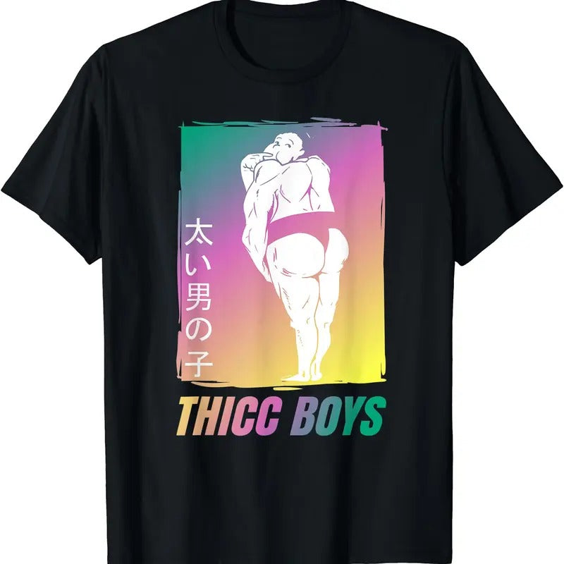 Funny Thicc Boys Squad Sumo TShirt For Anime Fans Hoodie Sweatshirt | PrintMintTees.com