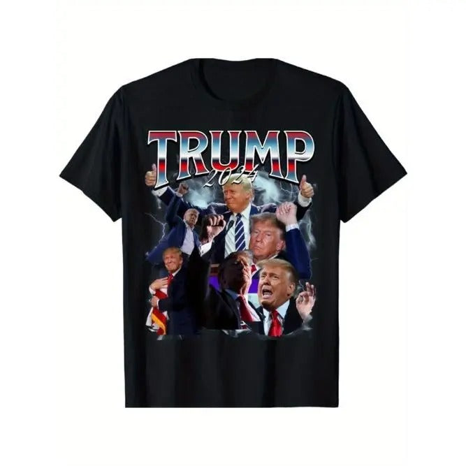 Funny Trump 2024 campaign 90s rap fashion bootleg style T-shirt, quality material Made in USA Hoodie Sweatshirt