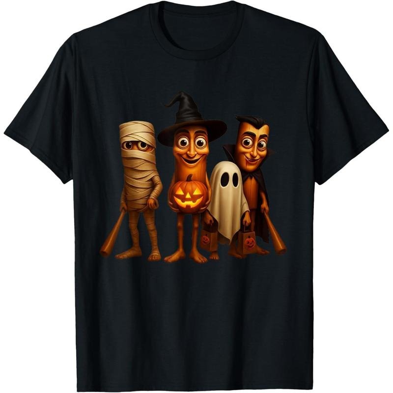 Funny Tung Tung Tung Sahur Cartoon Characters Halloween T-Shirt Hoodie Sweatshirt | PrintMintTees.com