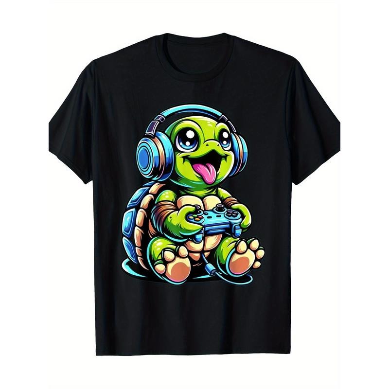 Funny Turtle Gamer Gaming Turtles Video Game 220g 100% Cotton T-Shirt made in usa Hoodie Sweatshirt | PrintMintTees.com