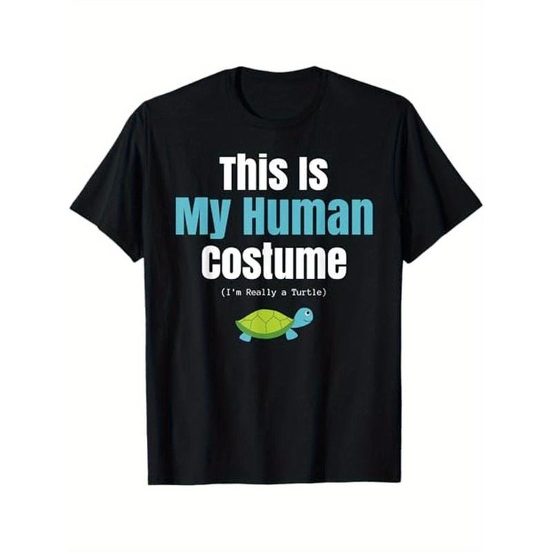 Funny Turtle Halloween T Shirt for Human Costume Parties Men Women T - Shirt, 100% Cotton, Gifts for Friends, S