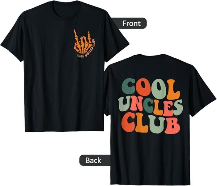 Funny Uncle Shirts, Gifts For Uncle, Cool Uncles Club Retro Groovy Funny T-Shirt