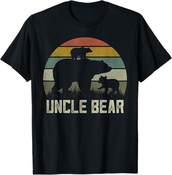 Funny Uncle Shirts, Gifts For Uncle, Funny Bear Uncle T-Shirt - Menswear Casual Cotton Hoodie Sweatshirt | PrintMintTees.com