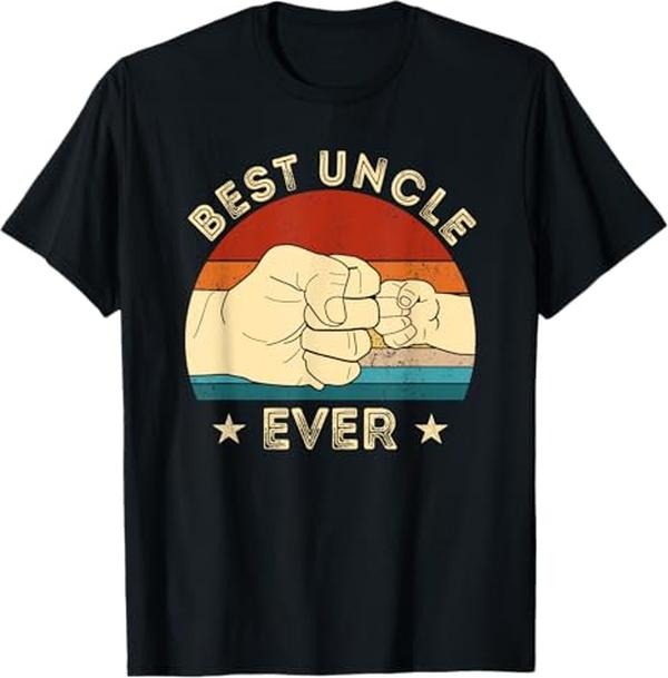 Funny Uncle Shirts Uncle Vintage Best Uncle Ever Fist Bump Funny Uncle Menswear Casual Cotton T-Shirts, Hoodie, Sweatshirt