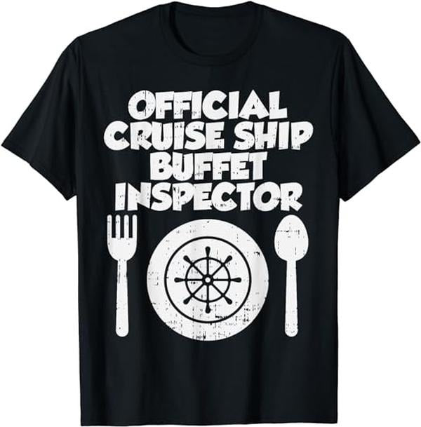 Funny Vacation Shirt, Cruise Ship Buffet Inspector Funny Cruising Vacation Gift T-Shirt Menswear Casual Cotton Hoodie...