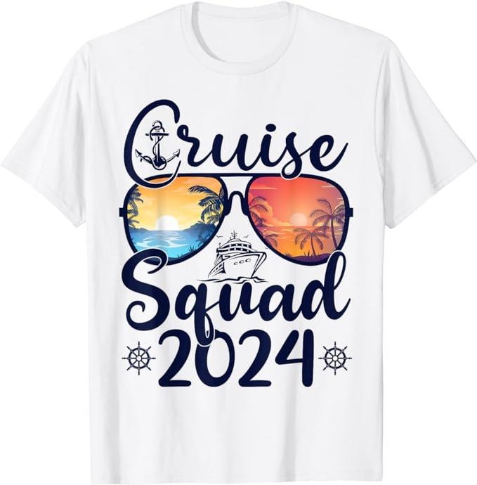 Funny Vacation Shirt, Cruise Squad 2024 Summer Vacation Matching Family Cruise T-Shirt Menswear Casual Cotton Hoodie...