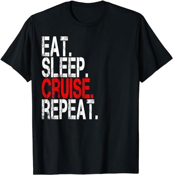 Funny Vacation Shirt, Eat Sleep Cruise Repeat Funny Vacation T-Shirt Casual Cotton Hoodie Sweatshirt | PrintMintTees.com