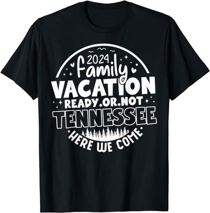 Funny Vacation Shirt, Family Vacation 2024 Tennessee Trip Funny Here We Menswear Casual Cotton Hoodie Sweatshirt