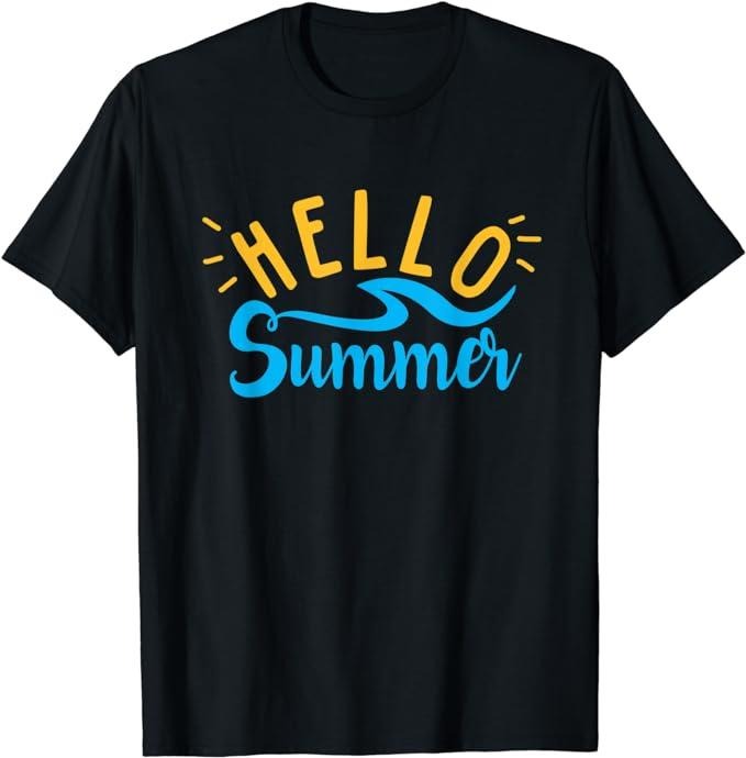 Funny Vacation Shirt, Hello Summer T Shirt Funny Summer Vacation Beach Gift Vacay T-Shirt Menswear Casual Cotton Hoodie...