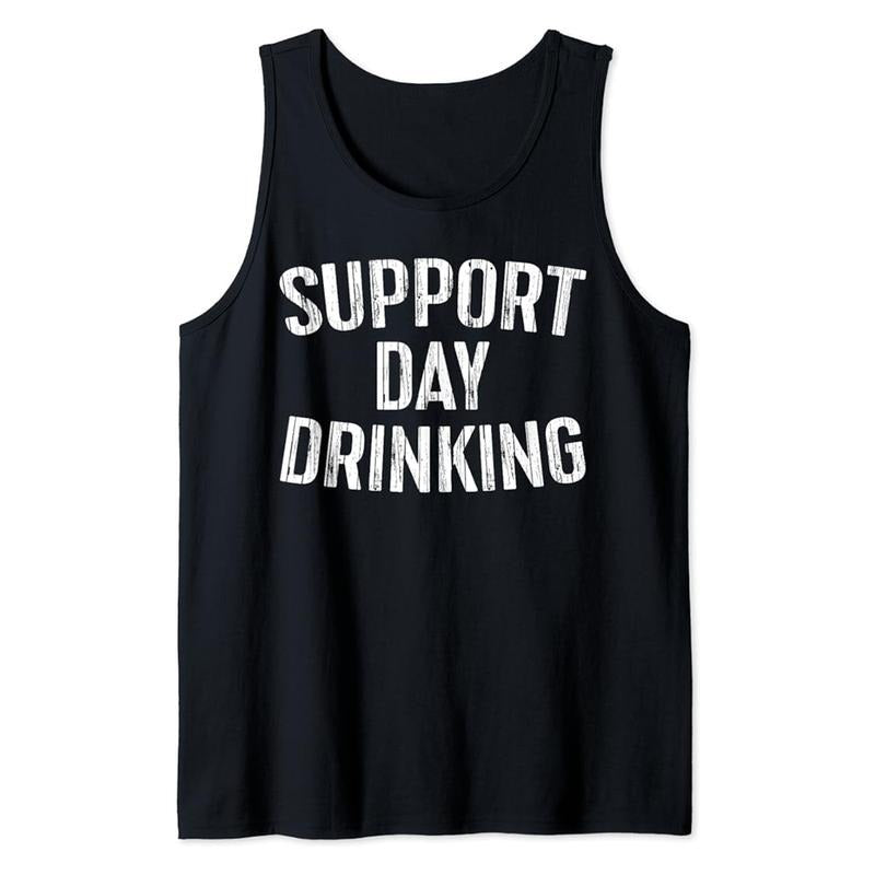 Funny Vacation Tank Top, Support Day Drinking Shirt Tank Top Classic Casual Cotton Hoodie, Sweatshirt | PrintMintTees.com