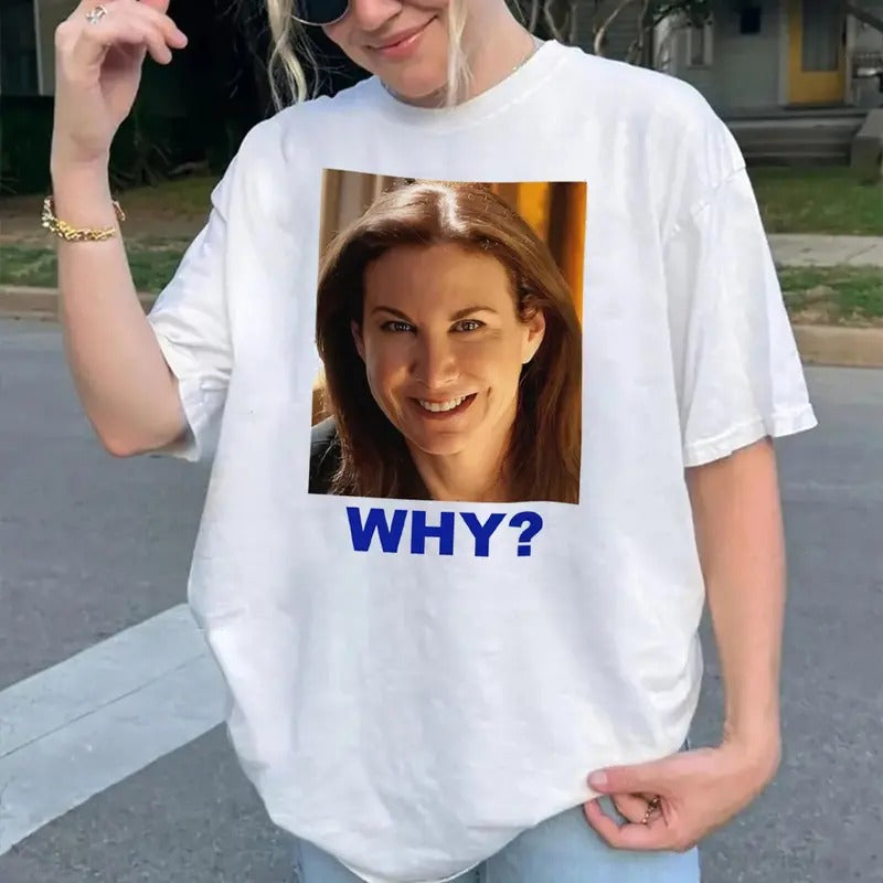 Funny WHY Meme Shirt, Viral Mystery Face Tee, Sarah Sherman Style SNL Shirt, Unisex Graphic Tee Hoodie Sweatshirt