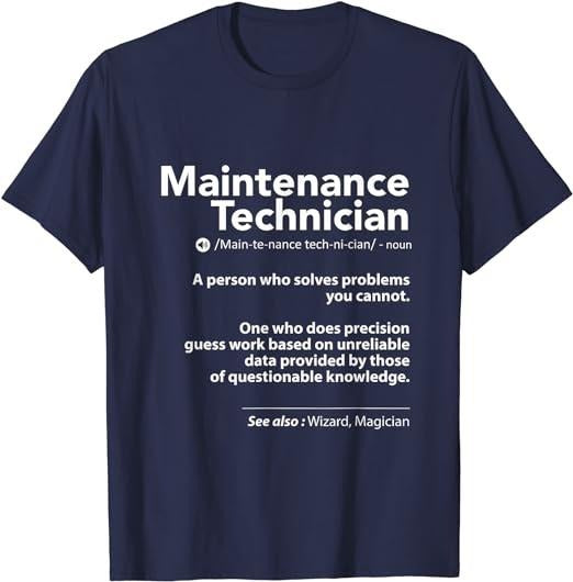 Funny Work Shirts, Job Definition Funny Maintenance Technician Gift Men T-Shirt Menswear Casual Cotton Hoodie, Sweatshirt