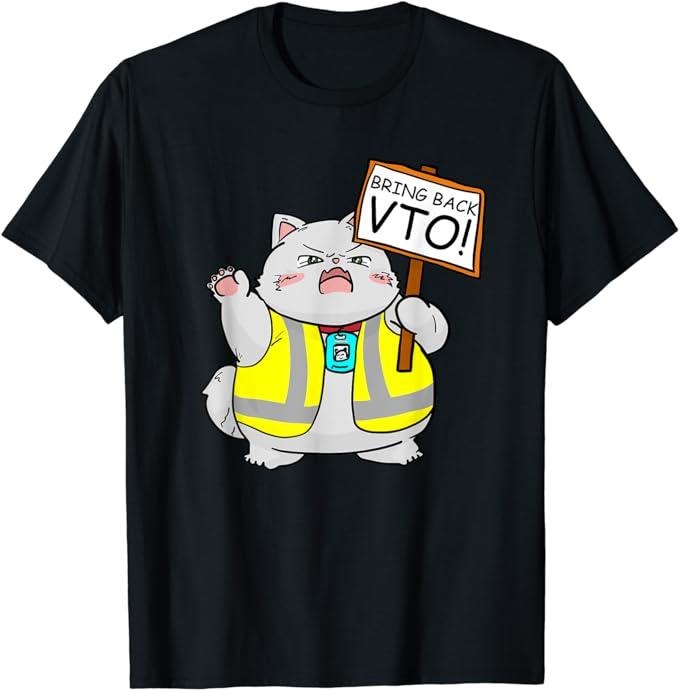 Funny Work Shirts VTO Chubby Kitten Coworker Associate Bring Back VTO Menswear Casual Cotton Shirt Hoodie Sweatshirt