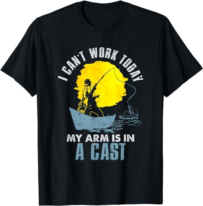 Funny Work T-Shirts, Funny I Can't Work Today My Arm Is in a Cast T Shirt - Laugh T-Shirt Menswear Casual Cotton Hoodie...