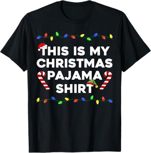 Funny Xmas Family This Is My Pajama Lights Funny Family Xmas Menswear Top Shirt Hoodie Sweatshirt