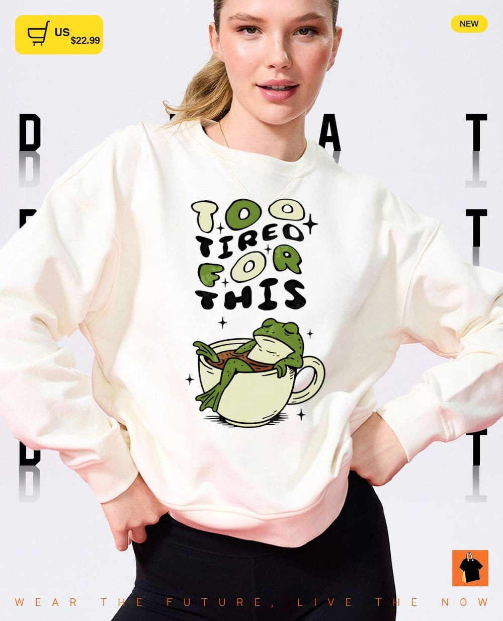 Funny frog too tired for this meme shirt
