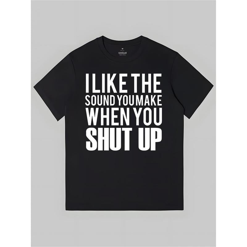 Funny saying Shut Up Print, Summer Comfortable Casual Cotton T Shirt Made in USA Hoodie Sweatshirt | PrintMintTees.com