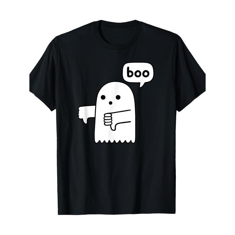 Funny thumb down Ghost Scream Boo Disapproves T-shirt -100% Cotton Made in USA Hoodie Sweatshirt | PrintMintTees.com