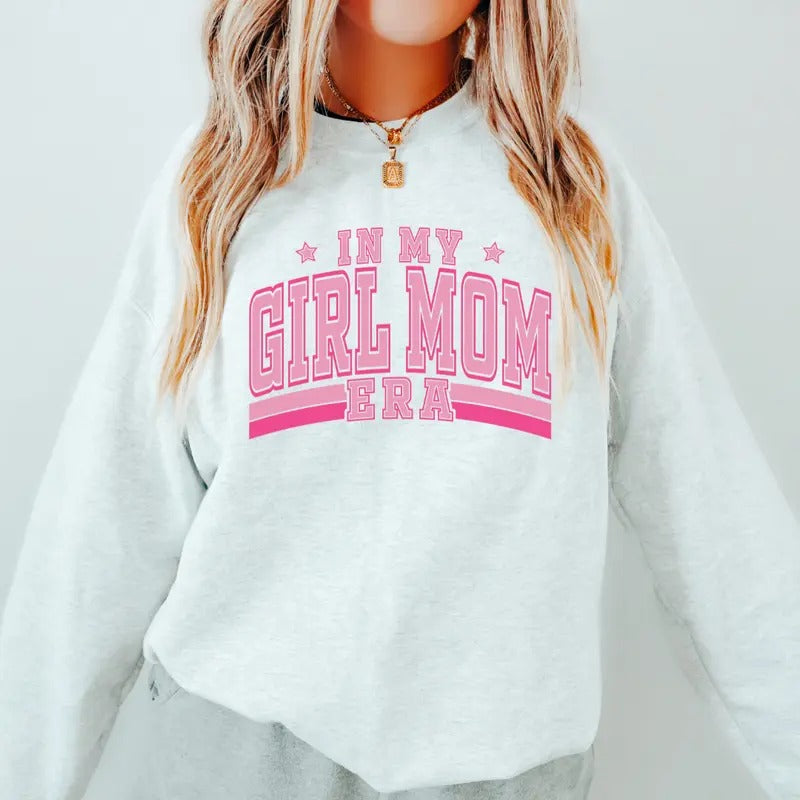 GIRL MAM ERA CREWNECK, MAMA SWEATSHIRT, MOTHER'S DAY GIFT, CASUAL COTTON CREWNECK HOODIE, WOMENS SWEATSHIRT Comfort Fit Shirt