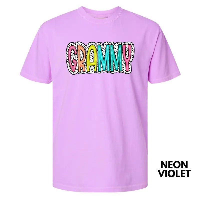 GRAMMY Neon Spotted Comfort Colors T-Shirt Hoodie Sweatshirt | PrintMintTees.com