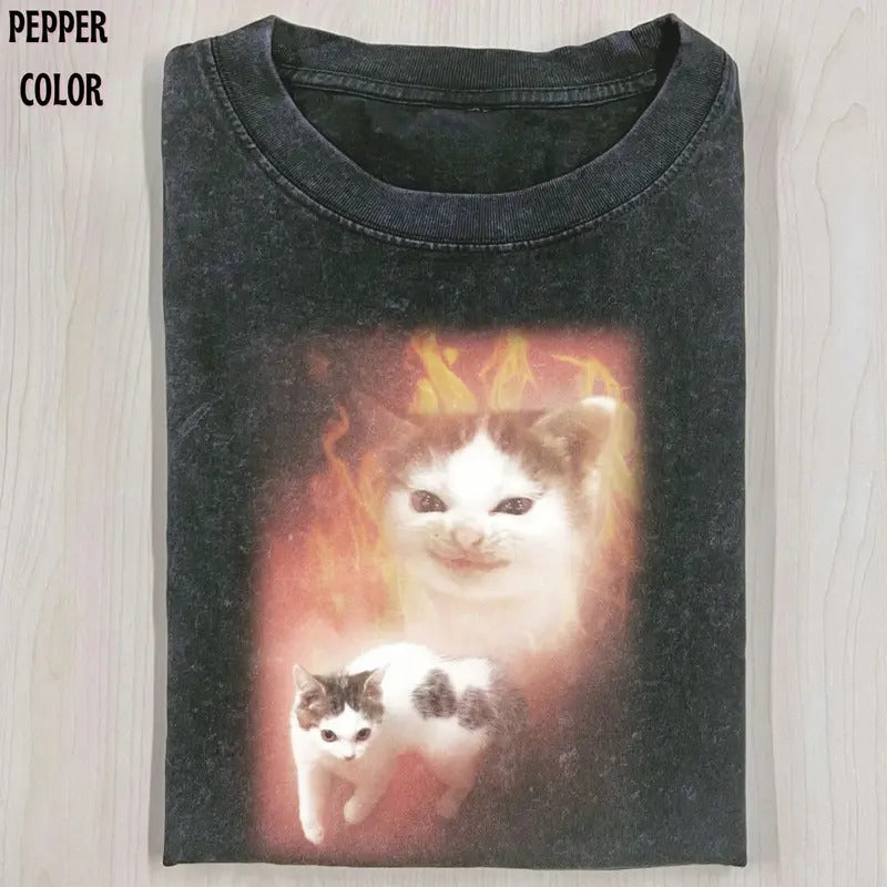 GRUMPY CAT T-SHIRT, Cat tee, Meme Funny Vintage graphic 90' Graphic tee Womenswear Top Hoodie Sweatshirt | PrintMintTees.com