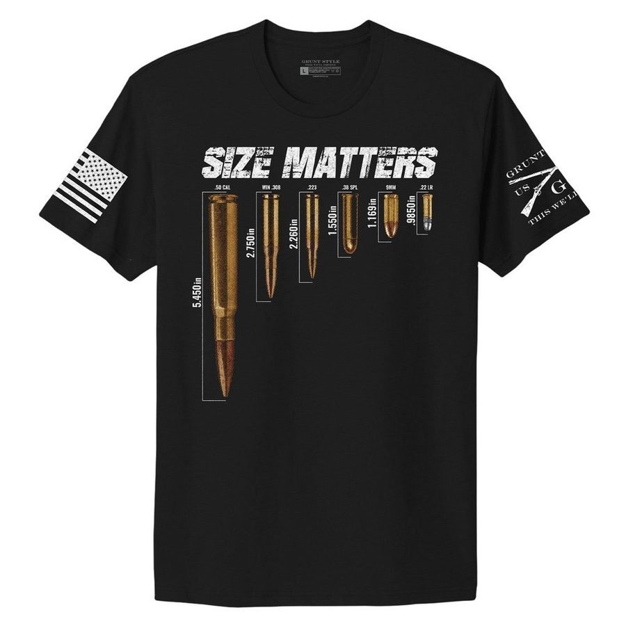 Women's Size Matters Boyfriend Fit T-Shirt - Black