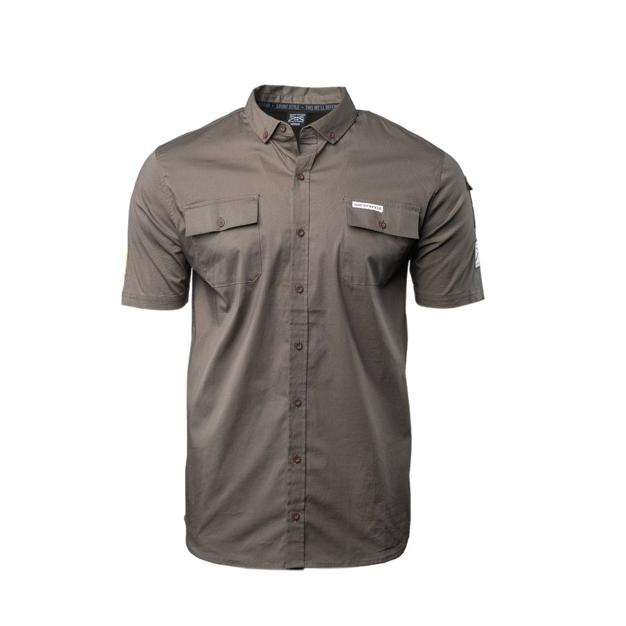 Men's Garage Button Down - Military Green