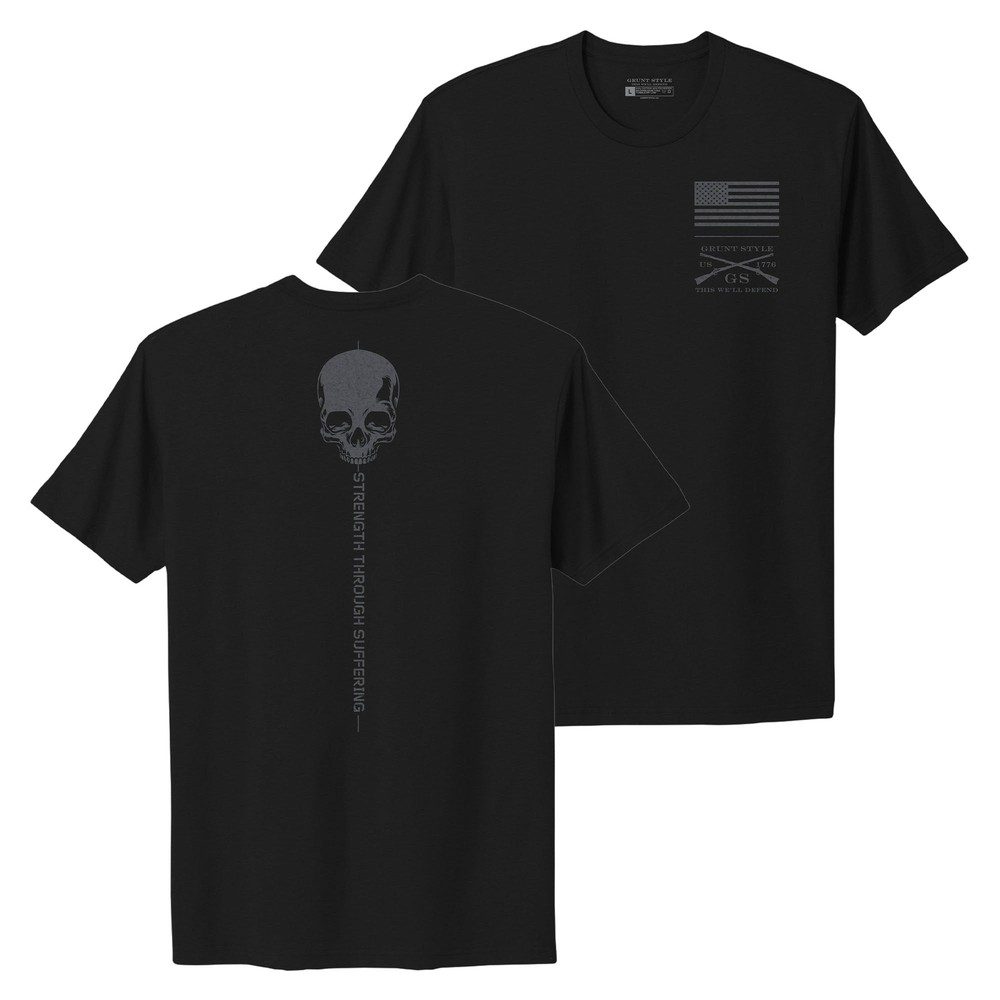Women's Strength Through Suffering Boyfriend Fit T-Shirt - Black