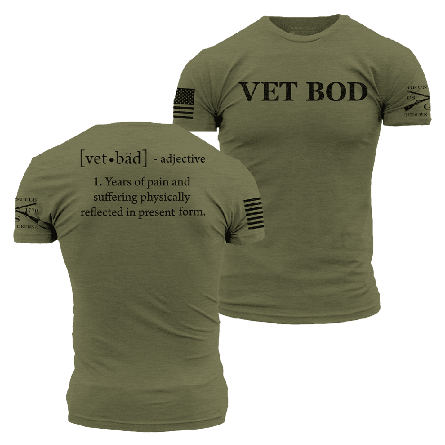 Women's Vet Bod Boyfriend Fit T-Shirt - Military Green