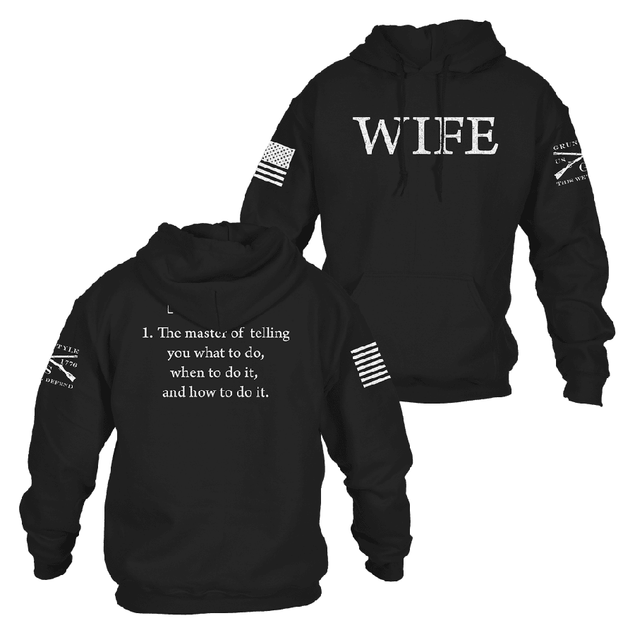 Women's Wife Defined Hoodie - Black