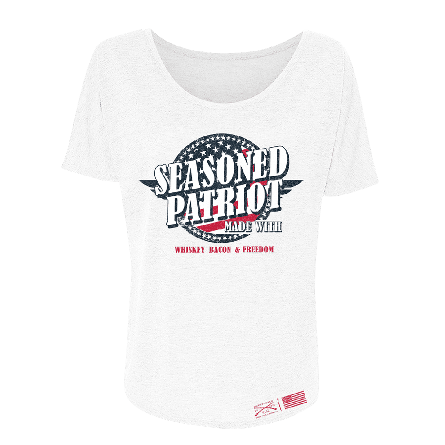 Women's Seasoned Patriot Slouchy Fit T-Shirt - White