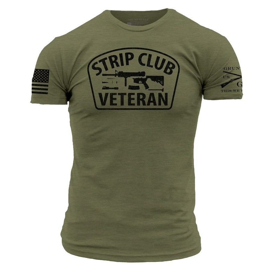 Strip Club Veteran T-Shirt - Military Green