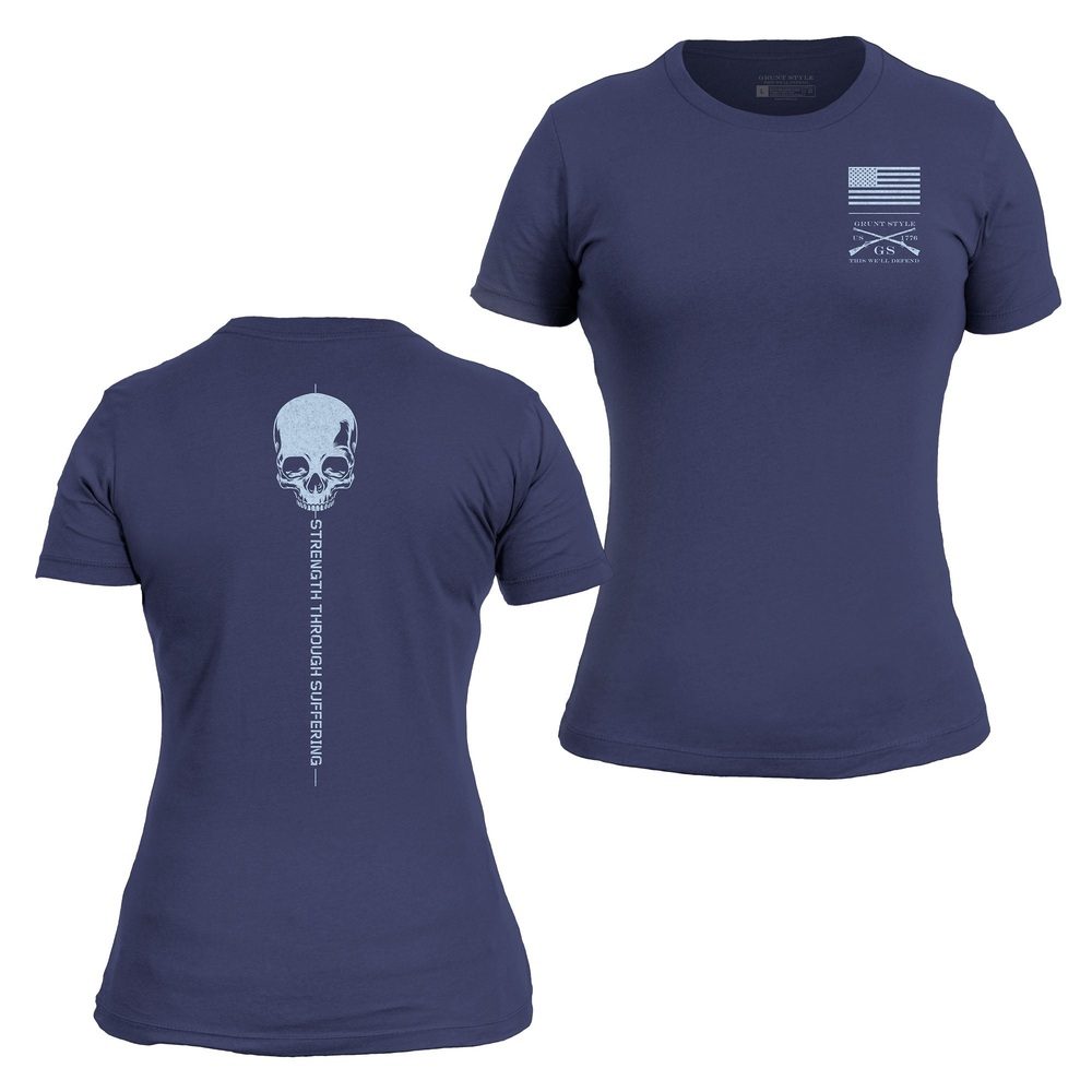 Women's Strength Through Suffering Slim Fit T-Shirt - Future Dusk