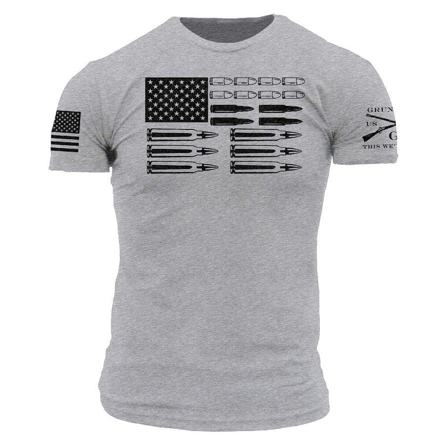 Ammo Flag T-Shirt - Dark Heather Gray
